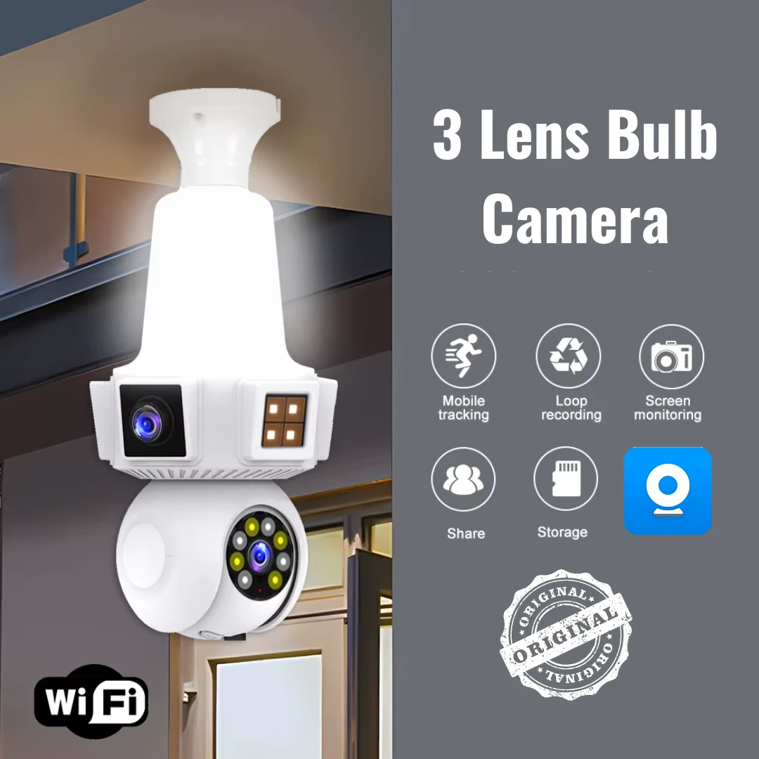 3 Lens Bulb Camera