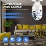 Smart bulb 2 lens camera for Home Surveillance,2-lens-camera - Image 2