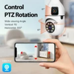 Smart bulb 2 lens camera for Home Surveillance,2-lens-camera - Image 3