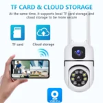 Dual Lens 2K 4MP Wireless PTZ Security Camera,2K 4MP - Image 2