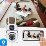 Dual Lens 2K 4MP Wireless PTZ Security Camera,2K 4MP - Image 4