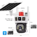V380 4G Solar Security Camera – Dual Lens, 4MP HD, IP66 Waterproof,V380 4G Solar Security Camera - Image 2