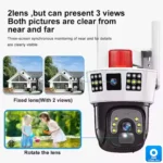 V380 4G Solar Security Camera – Dual Lens, 4MP HD, IP66 Waterproof,V380 4G Solar Security Camera - Image 3