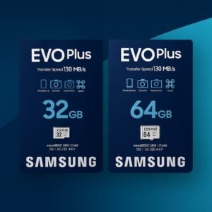 Samsung EVO Plus microSD Card – Ultra Fast 130MB/s | 32GB / 64GB | 4K | 3-Month Warranty