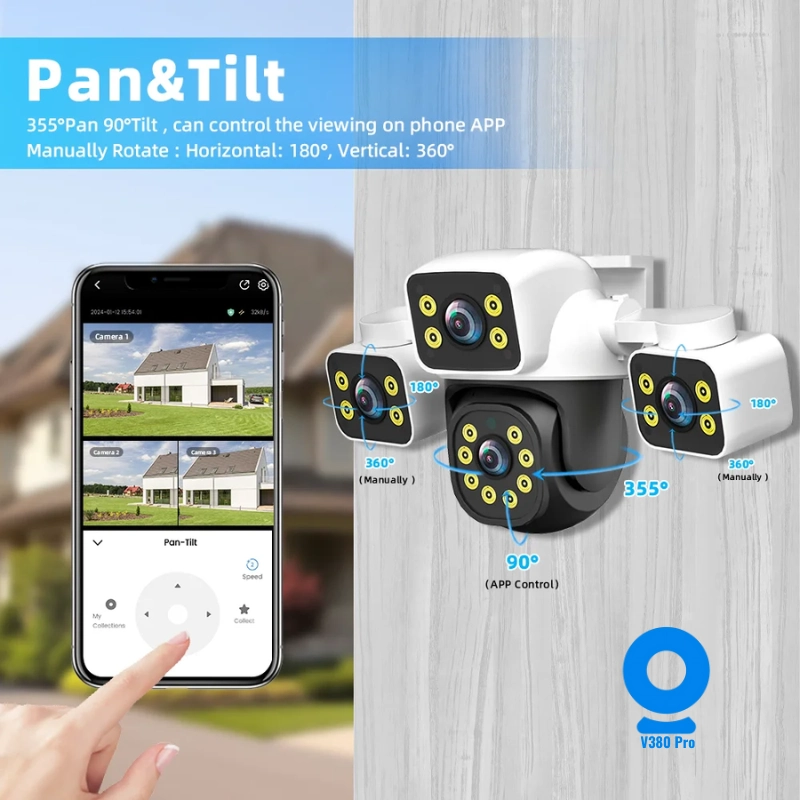 wifi 3 lense ip camera price in Pakistan